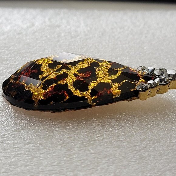 Leopard Pattern Glitter Oval Fish Hook Earrings - Picture 5 of 12